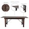 Flash Furniture Rectangle 40 in W, 84 in L, 30 in H, Pine Wood, Pinus Glabra, Steel, Mahogany XA-F-84X40-MG-GG - alternate 6